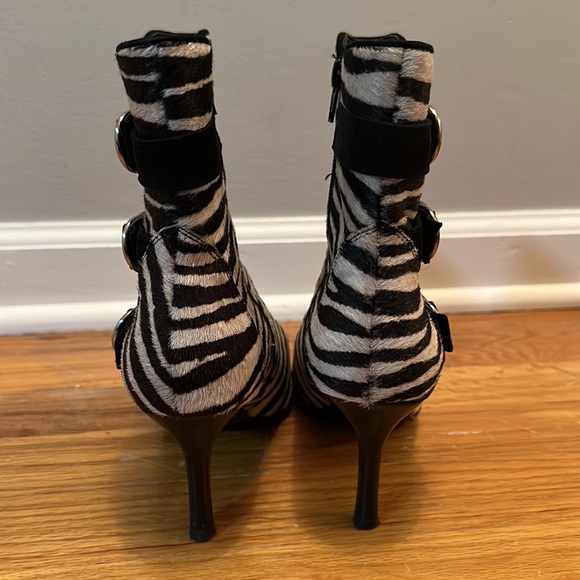 Lord and Taylor Flex Jack faux zebra hair-like ankle boots - Picture 4 of 11